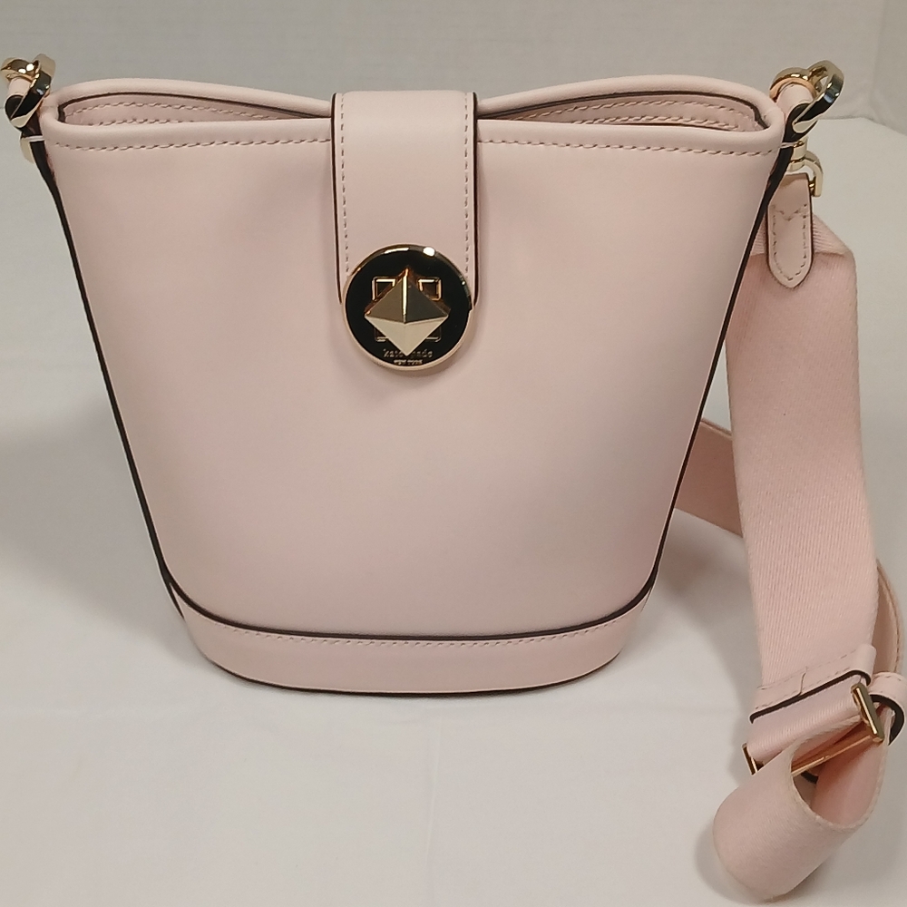 Kate Spade Shoulder Bag K8103 Audrey Mini Bucket Turnlock Pochette Leather Bag